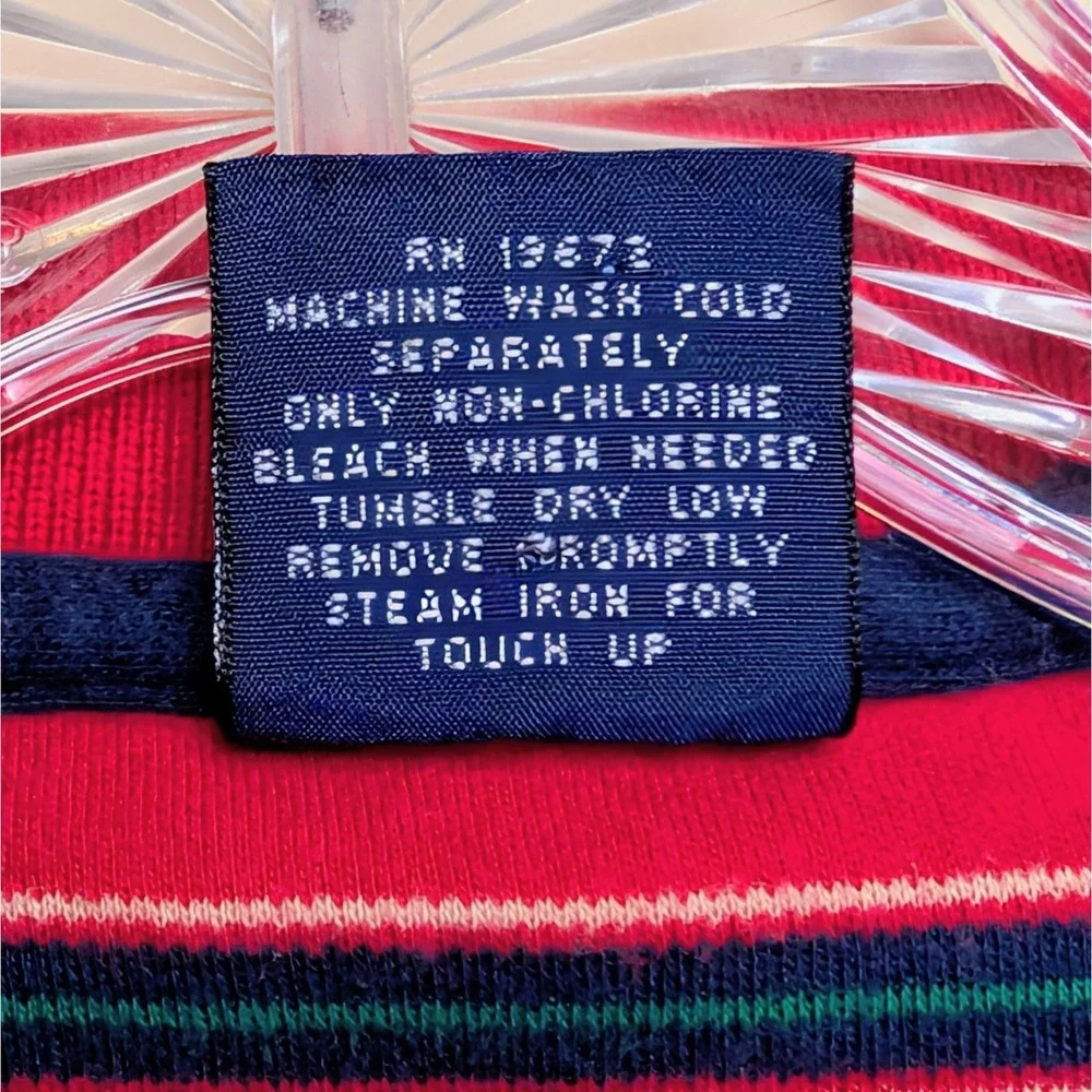 VTG Polo Ralph Lauren 80s USA Striped‎ Cotton Polo Shirt Boys Size 5
